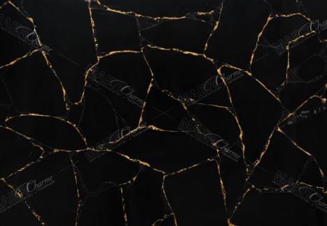 Obsidian With Gold - Detail