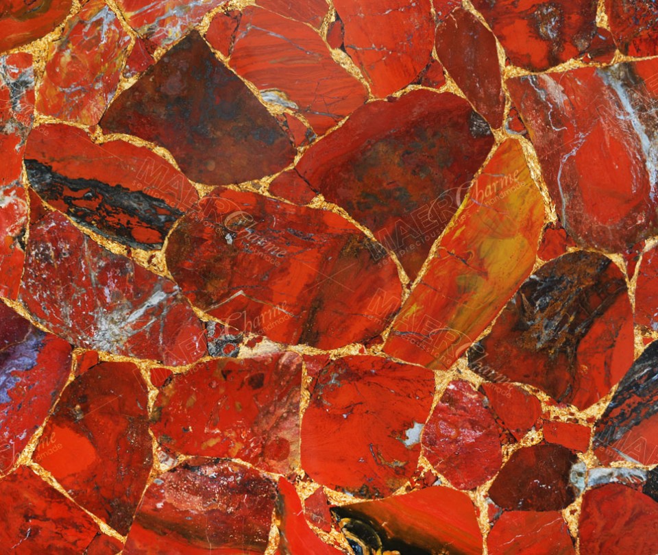 Jasper Red With Gold - Detail
